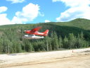 float plane taking off